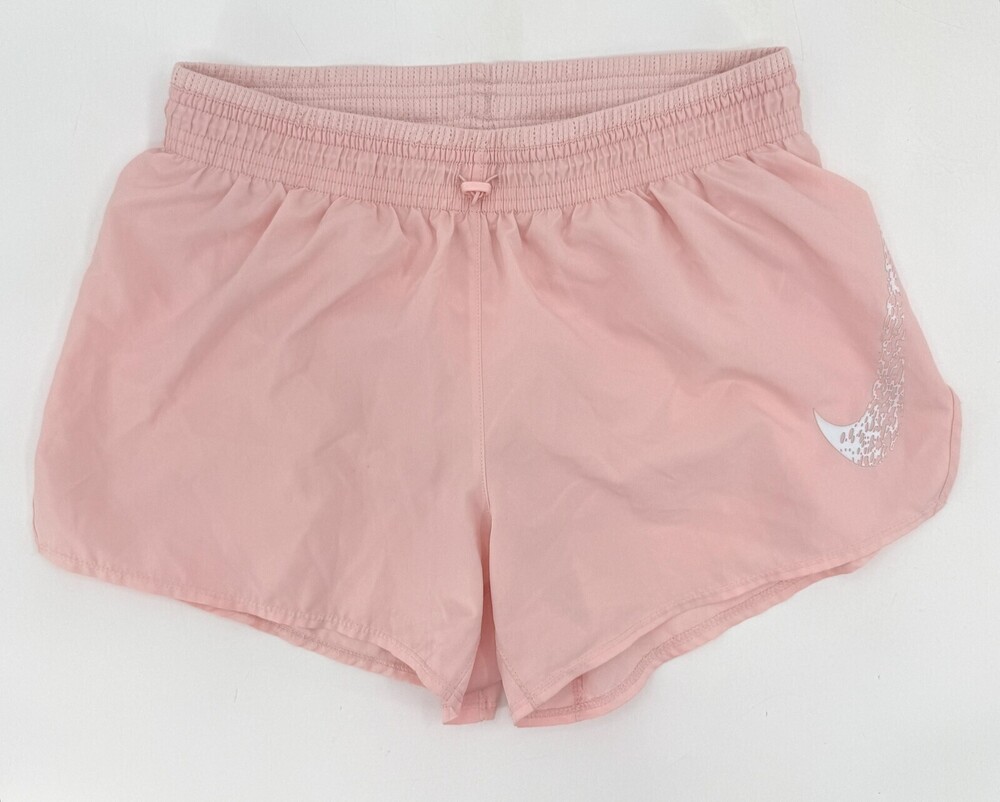 Nike Dri-FIT Running Shorts Womens Small Pink Athletic Polyester Inner Liner Gym